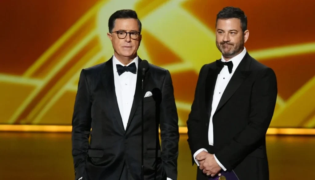 Jimmy Kimmel Slams Executives Over Stephen Colbert’s Late-Night Exit Jimmy Kimmel